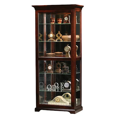 Tall Curio Cabinet with Sliding Glass Door